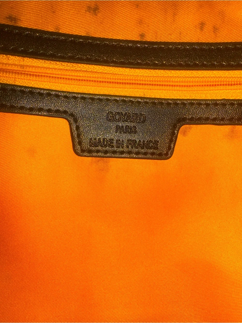 Goyard Orange Interior Zip Pouch